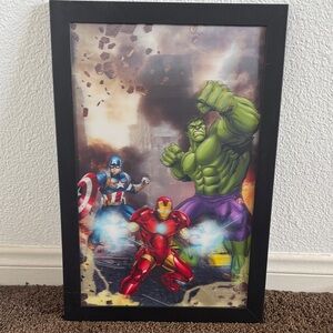 3D Marvel Avengers Framed Poster